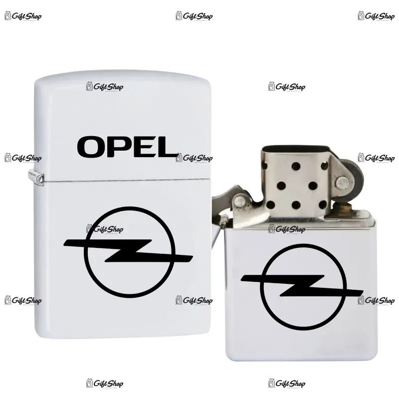 Opel, bricheta metalica gravata laser cu mesaj, model 2